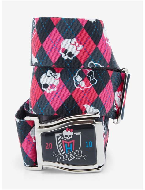 Monster High Argyle Skullette Seatbelt Belt | Hot Topic
