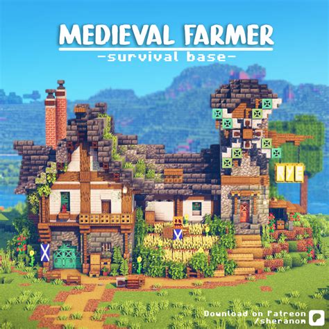 Medieval Farmer House + 2D Guide | SheraNom in 2025 | Minecraft ...