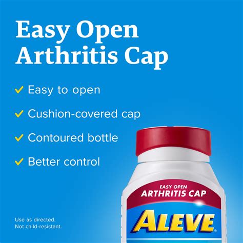 Buy Aleve Easy Open Arthritis Cap Tablets, Pain Reliever ‐ 200 Count ...
