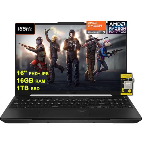 Buy ASUSTUF Gaming A16 Laptop 16" FHD+ 165Hz 7ms 100% sRGB AMD Octa ...
