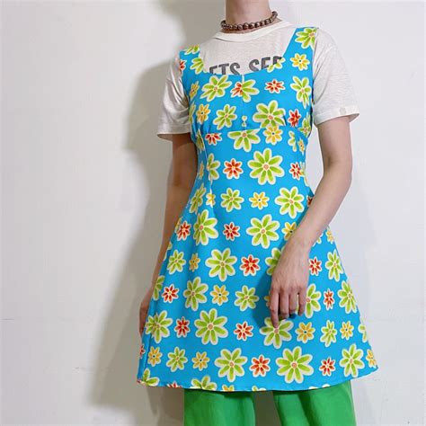 Sax blue flower printed sleeveless mini dress | LEMON