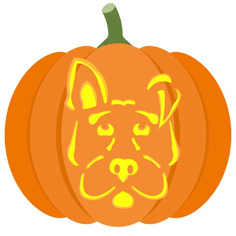 Dog Show Tongue Pumpkin Stencil | Free Printable Papercraft Templates