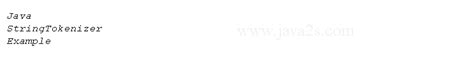 Image result for StringTokenizer Java Example