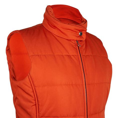 Hermes Unisex Sleeveless Orange Puffer Vest L New For Sale at 1stDibs ...
