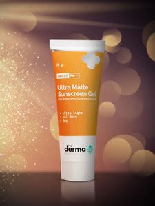 The Derma Co Sunscreen - SPF 60 PA+++ Ultra Matte Sunscreen Gel with ...