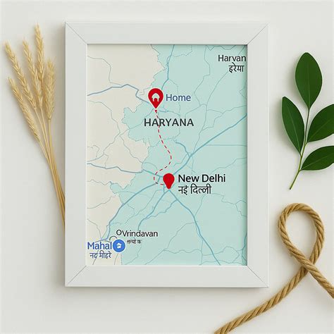 Personalized Long-Distance Map Frame Gift | Love Craft Gifts