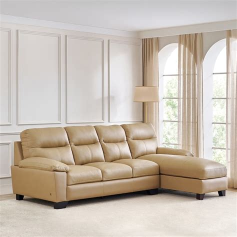 Buy Winchester NXT Half Leather 3-Seater Corner Sofa with Right Chaise ...