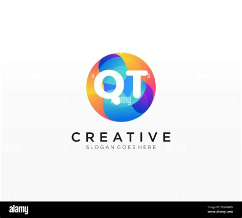 QT initial logo With Colorful Circle template Stock Vector Image & Art ...