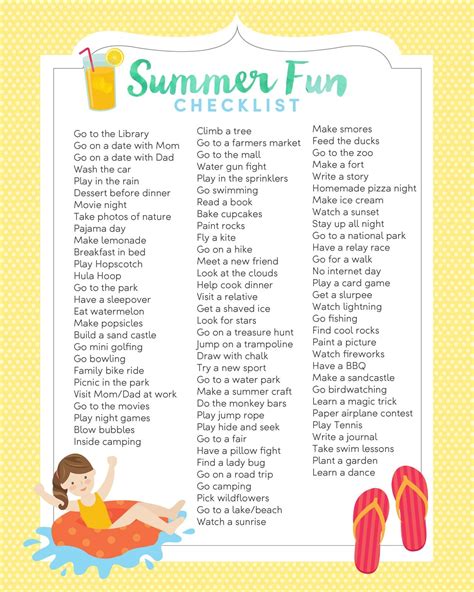 Free Fun Summer Activities For Kids