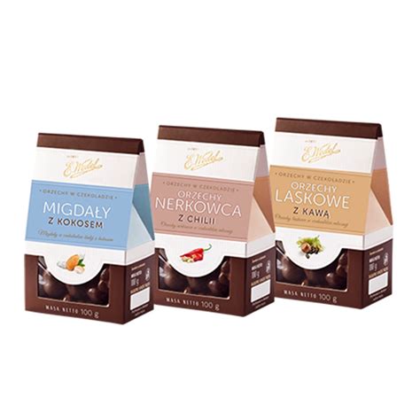 Zestaw orzechów czekoladzie 3 x 100 g E.Wedel - E. Wedel | Sklep EMPIK.COM