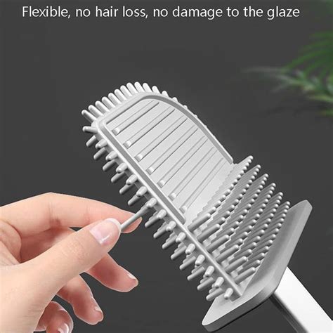 1420 Silicone Toilet Brush with Holder Stand for Bathroom Cleaning — Deodap