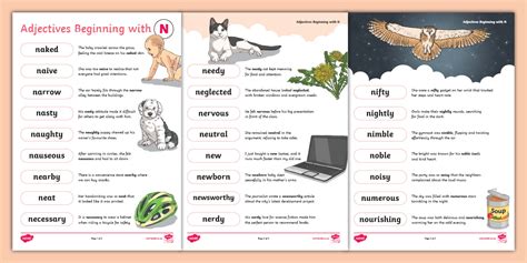 Adjectives Beginning with N (ティーチャーメイド)