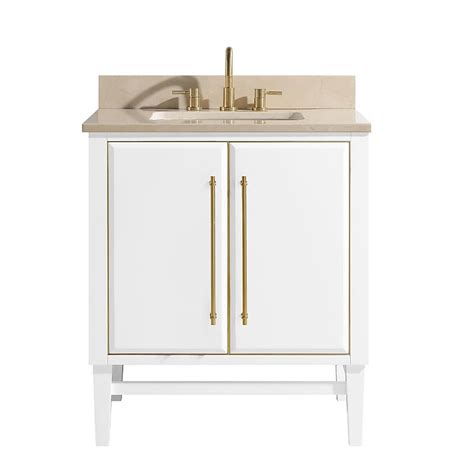 Avanity Mason 30-in White Undermount Single Sink Bathroom Vanity with ...