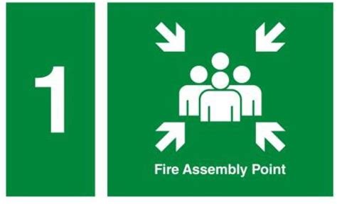 RLDigitalUnits FIRE ASSEMBLY POINT SIGN BOARD Emergency Sign Price in ...