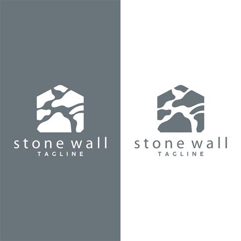 Einfache Steinmauer-Logo-Design-Vorlage, Symbol-Illustration | Premium ...
