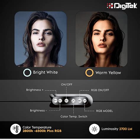 Buy Digitek (DRL-15C RGB) LED RGB Ring Light with Stand for YouTube ...