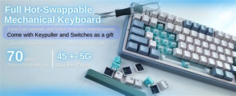 AULA F75 75% Wireless Mechanical Keyboard | Hot Swappable | Pre-lubed ...