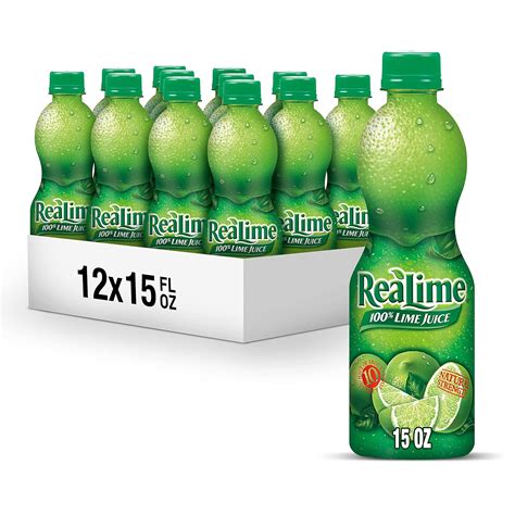 Buy ReaLime 100 percent Lime Juice, 15 fl oz bottles Pack of 12 Online ...