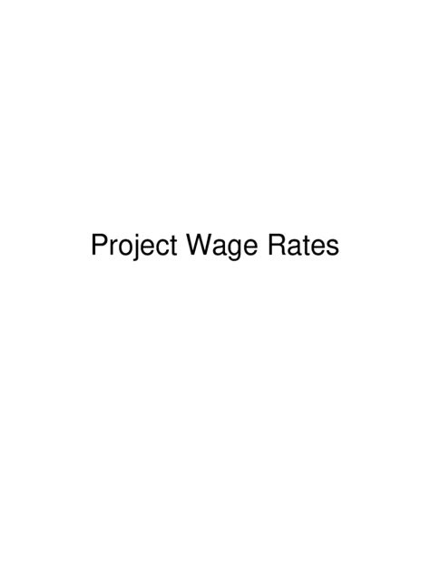 Fillable Online Government project wage rate sheet in Word and Pdf ...