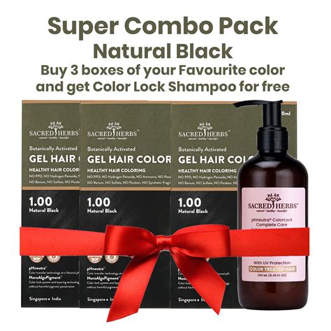 Super Combo Pack Natural Black 1.00 SacredHerbs Botanically Activated ...