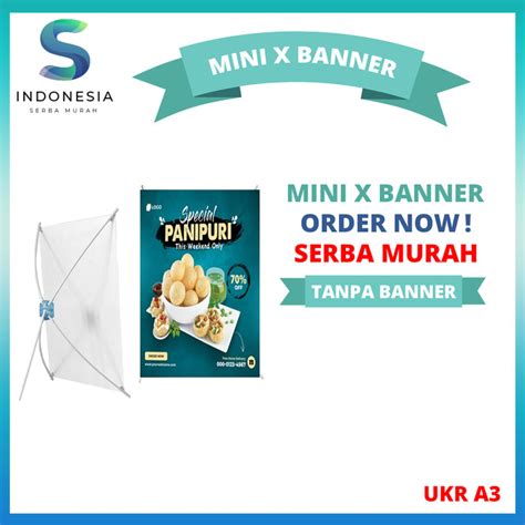 Jual Mini X BANNER A 4/ Standing Meja/ Standing Promosi Mini x Banner ...