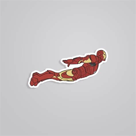Soar with Marvel Style: Iron Man Flying MCU Sticker for True Fans