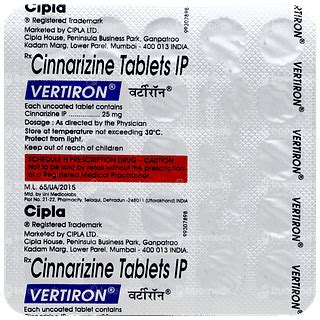 Vertiron 25 Mg Tablet 25 - Uses, Side Effects, Dosage, Price | Truemeds