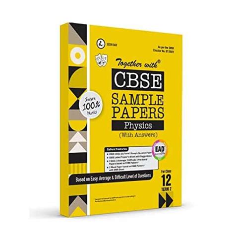 Rachna Sagar Together With CBSE Term 2 Physics Class 12 Sample Paper ...