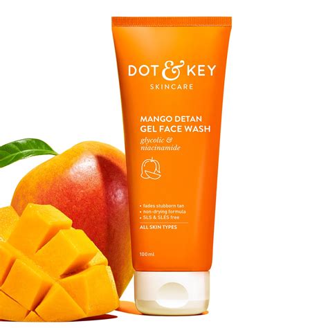 Dot & Key Mango Detan Gel Face Wash | Gently Cleanses Skin From Dirt ...