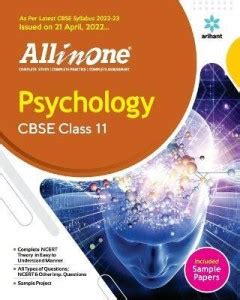 Cbse All in One Psychology Class 11 2022-23 Edition (as Per Latest Cbse ...