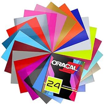 Oracal 651 Glossy Vinyl Multi-Roll Pack of Top Colors - 12 Inches x 12 ...