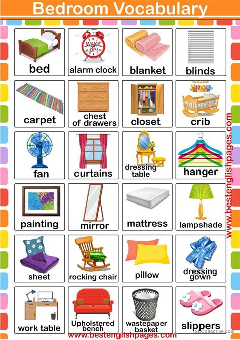Bedroom vocabulary – Artofit