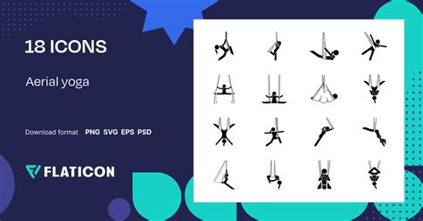 Aerial yoga Icon Pack | 18 .SVG Icons