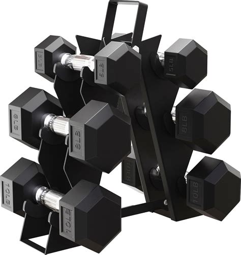 BalanceFrom Premium Rubber Encased Hex Dumbbell India | Ubuy