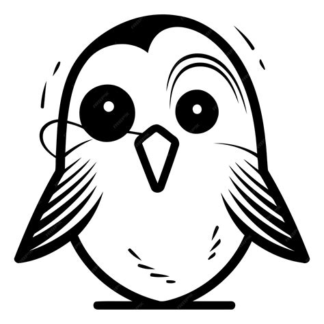 Cute penguin isolated on a white background vector illustration ...