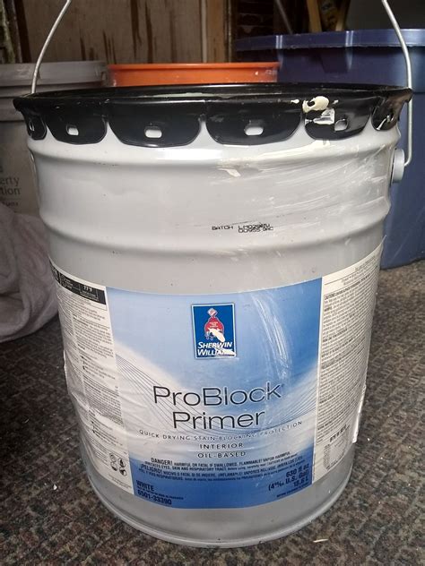 New 5 Gallon Sherwin Williams ProBlock Interior Oil-Based Primer for ...