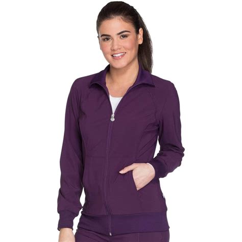 Cherokee Infinity 2391A Scrubs Jacket Women's Zip Front Warm-Up Eggpla ...