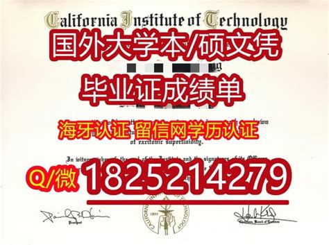 《学历认证加州理工学院大学本科学历文凭证书》
