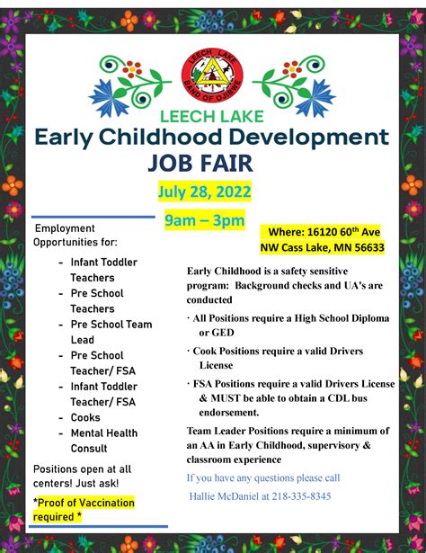 Early Childhood Job Fair - Leech Lake News
