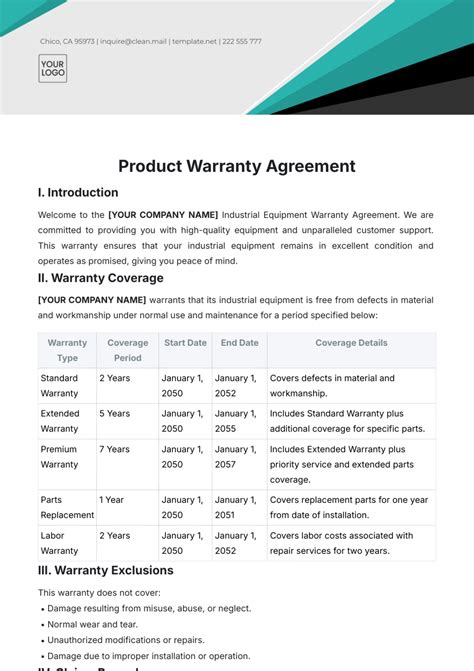 Free Used Car Warranty Template to Edit Online