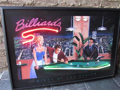 VINTAGE NEON LIGHT SIGN-ART "NIGHT AT THE PARLOR"-MARILYN MONROE-JAMES ...