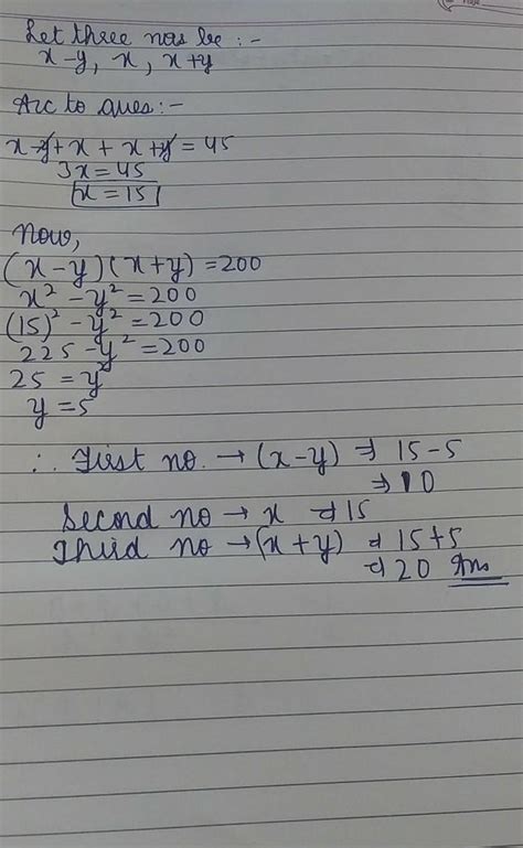 The sum of first three terms is 45.If their product of first and third ...