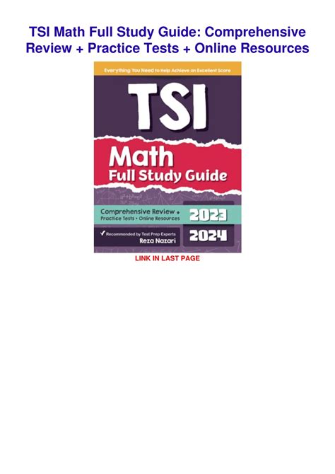 Image result for Math TSI Free Study Guide