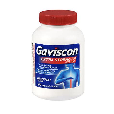 Buy Gaviscon Chewable Tablets Extra Strength Original Flavor 100 tabs ...