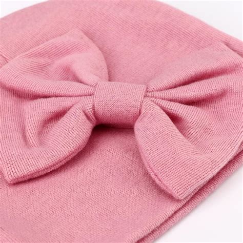 Buy BQUBO Newborn Baby Hospital Hats Beanie Bow Infant Caps Baby Cotton ...