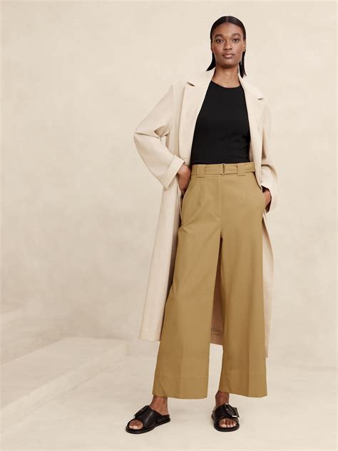 Oceanside Wide-Leg Cropped Pant | Banana Republic