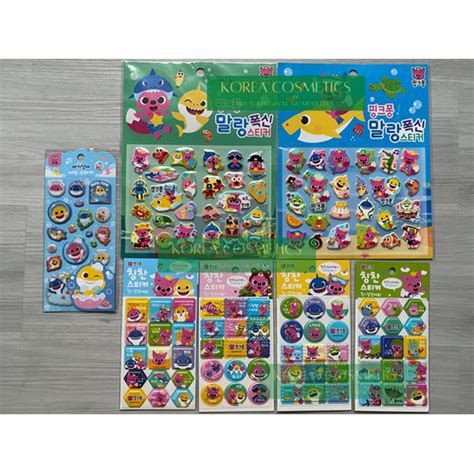 Jual Stiker pinkfong baby shark premium soft and flufy sticker ori ...