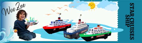 WooZee.. Star Cruise Ship Toy Pull-Back Water Boat With Realistic ...