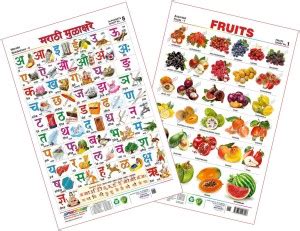 Spectrum Combo Educational Wall Chart (English Alphabets, Marathi ...