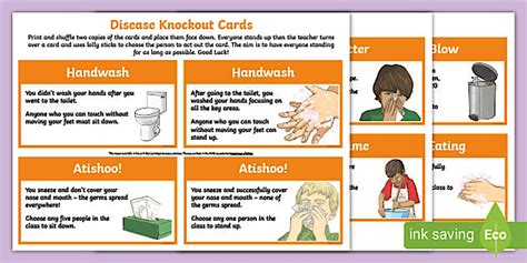 Disease Knockout Cards - KS2 Whole Class Game